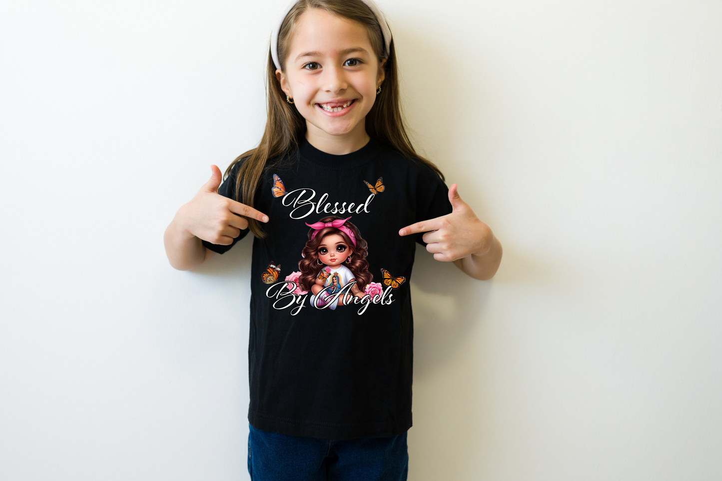 Blessed- by Angels butterfly Tshirt