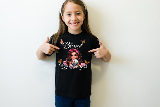 Blessed- by Angels butterfly Tshirt